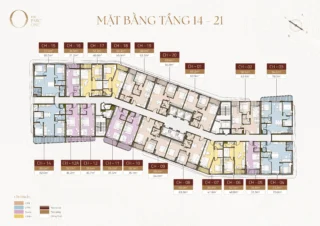 Mặt bằng tầng 14 - 21