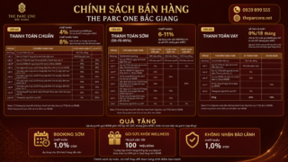 chính sách bán hàng dự án the parc one