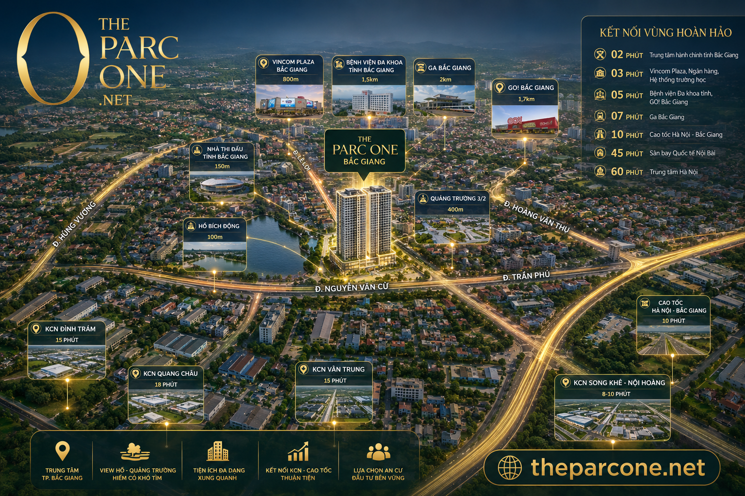 bản đồ vị trí liên kết vùng the parc one