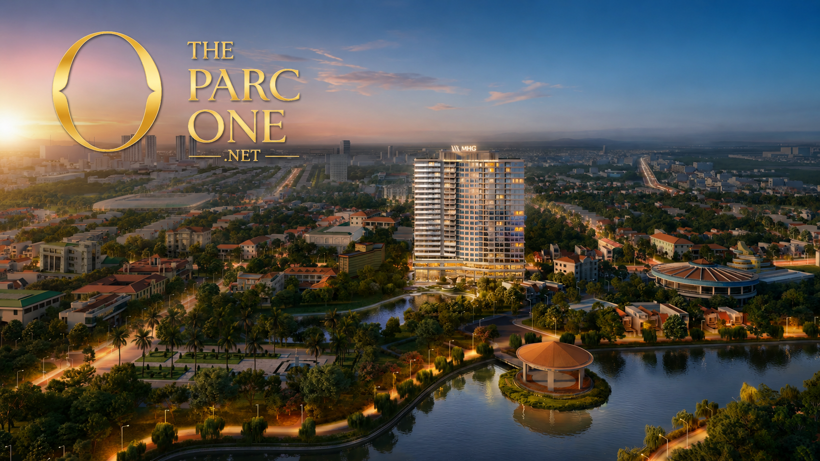 phối cảnh nhìn từ view hồ the parc one